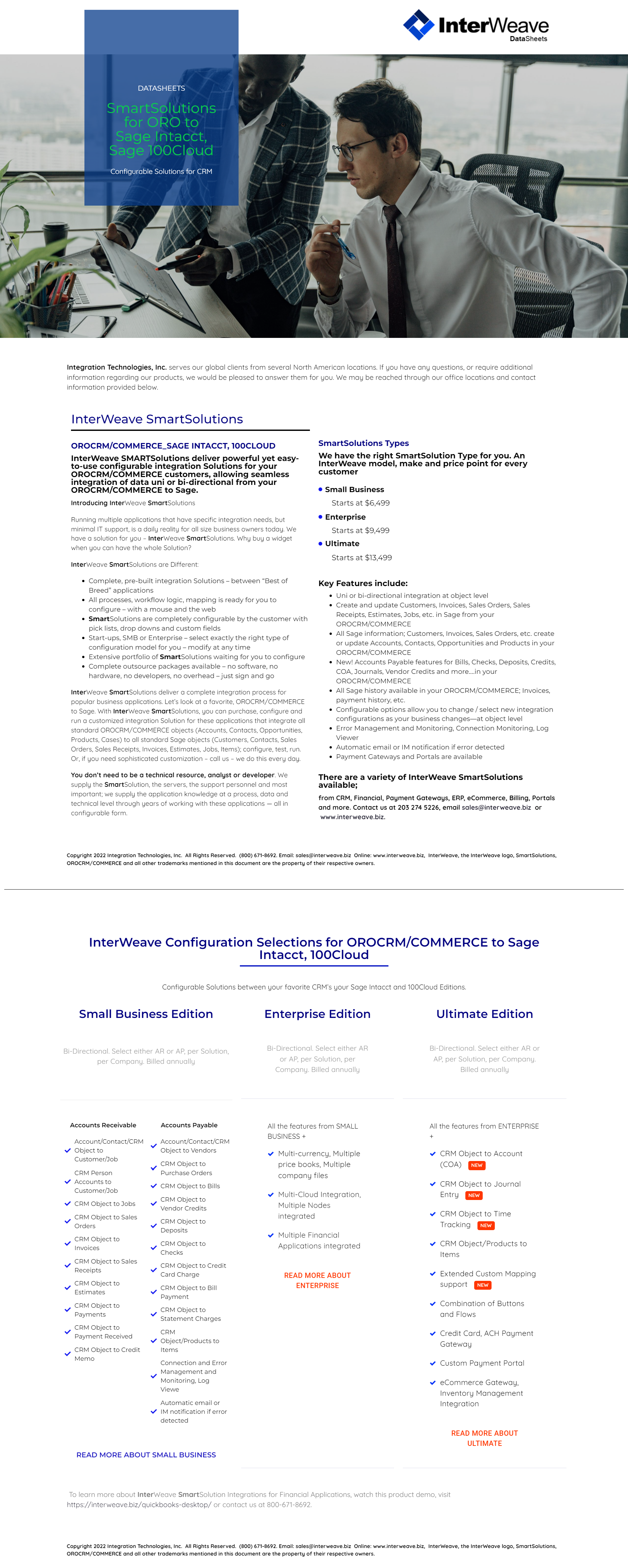OROcrm Sage Datasheet