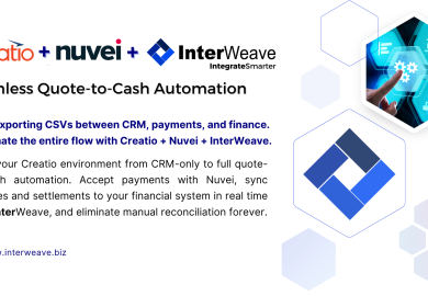 How Creatio + Nuvei + InterWeave Deliver a 360° Quote-to-Cash and Payment Reconciliation Experience